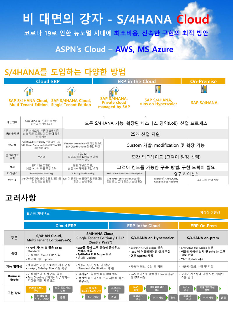 비 대면의 강자 – S/4HANA Cloud